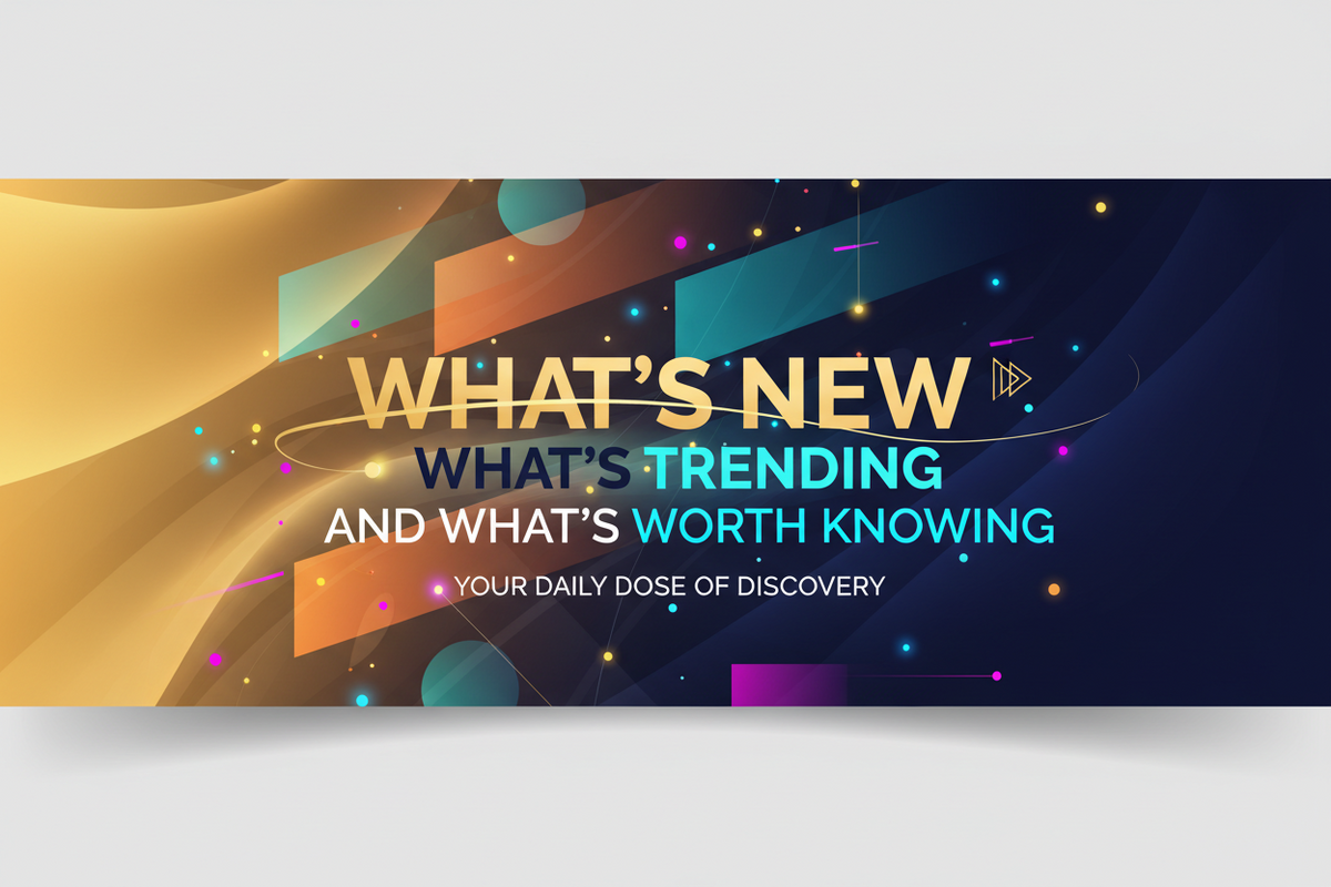 "Explore what's new, What's Trending, And What's Worth Knowing."
