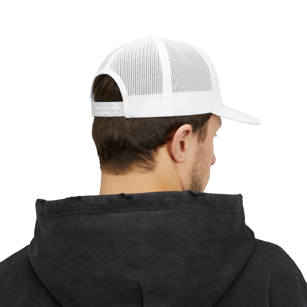 Joyful Snapback Trucker Cap - Script Embroidered Mesh Hat