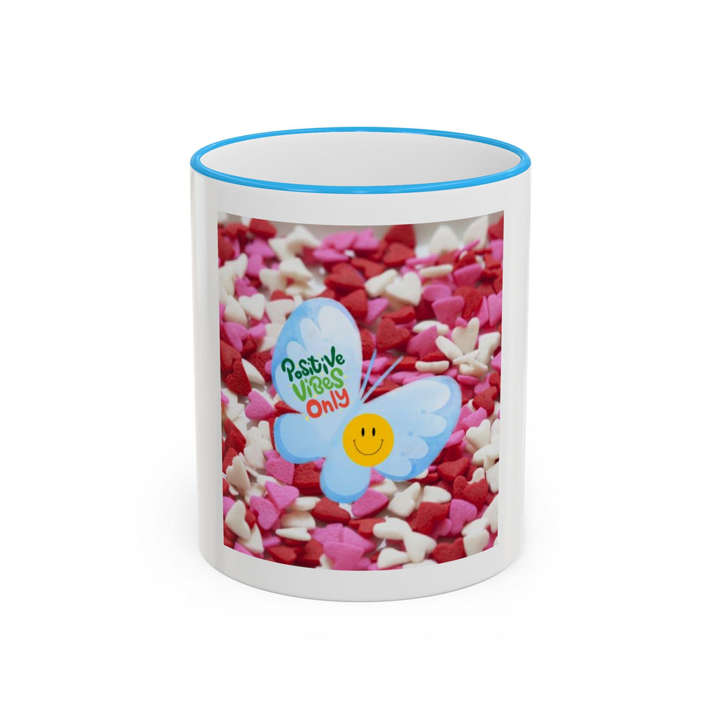Positive Vibes Only Butterfly Mug — Handle Coffee Cup