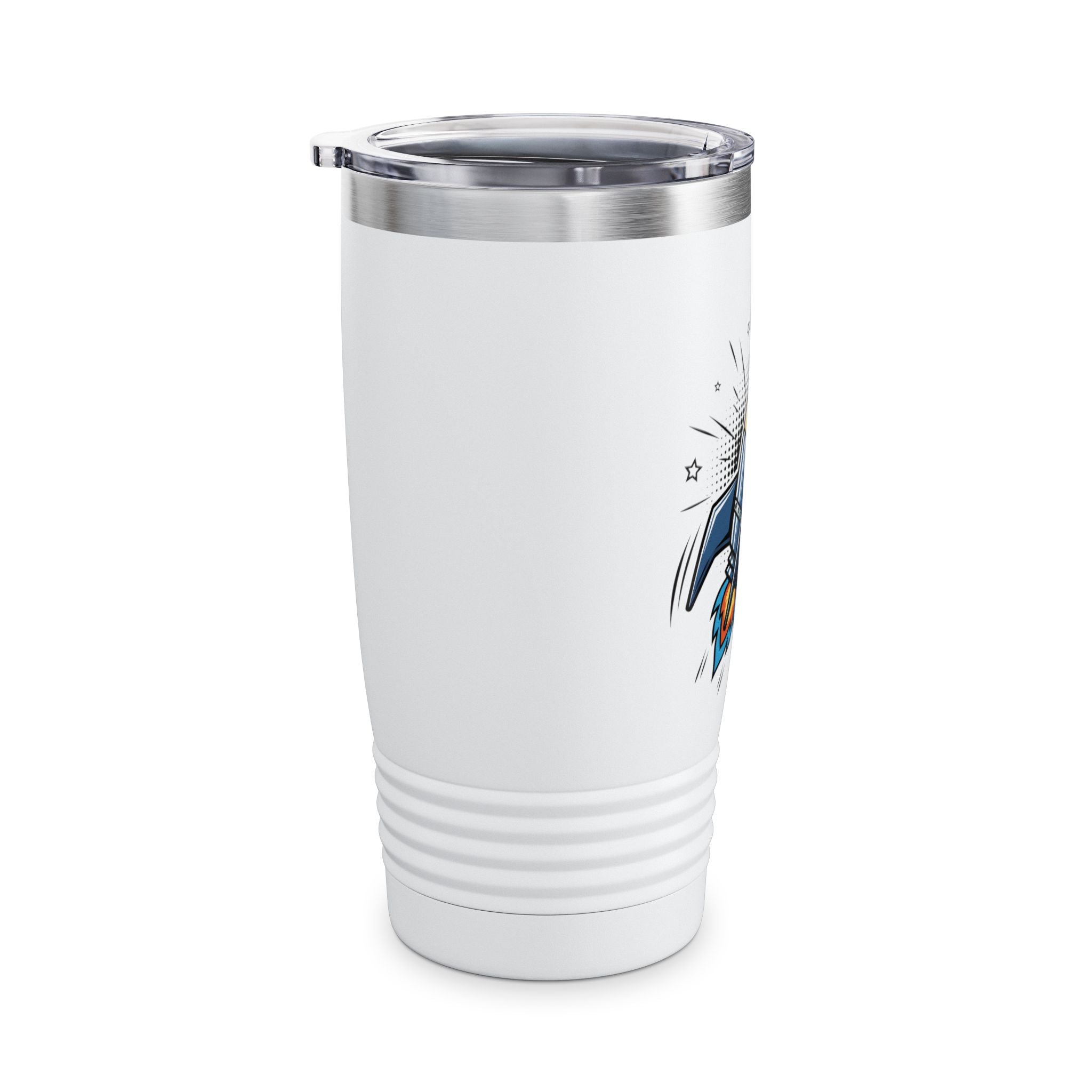 Rocket Graphic 20oz Tumbler — Insulated Travel Cup for Kids