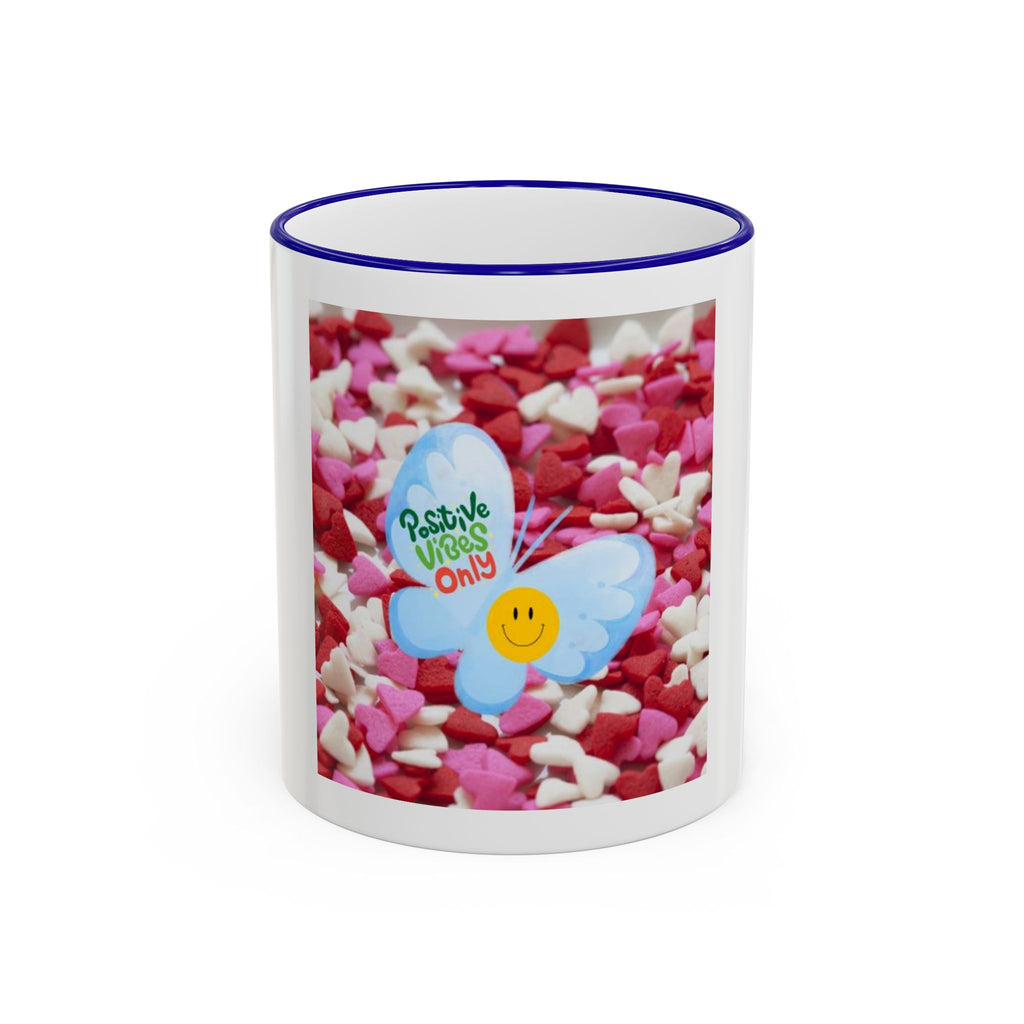 Positive Vibes Only Butterfly Mug — Handle Coffee Cup