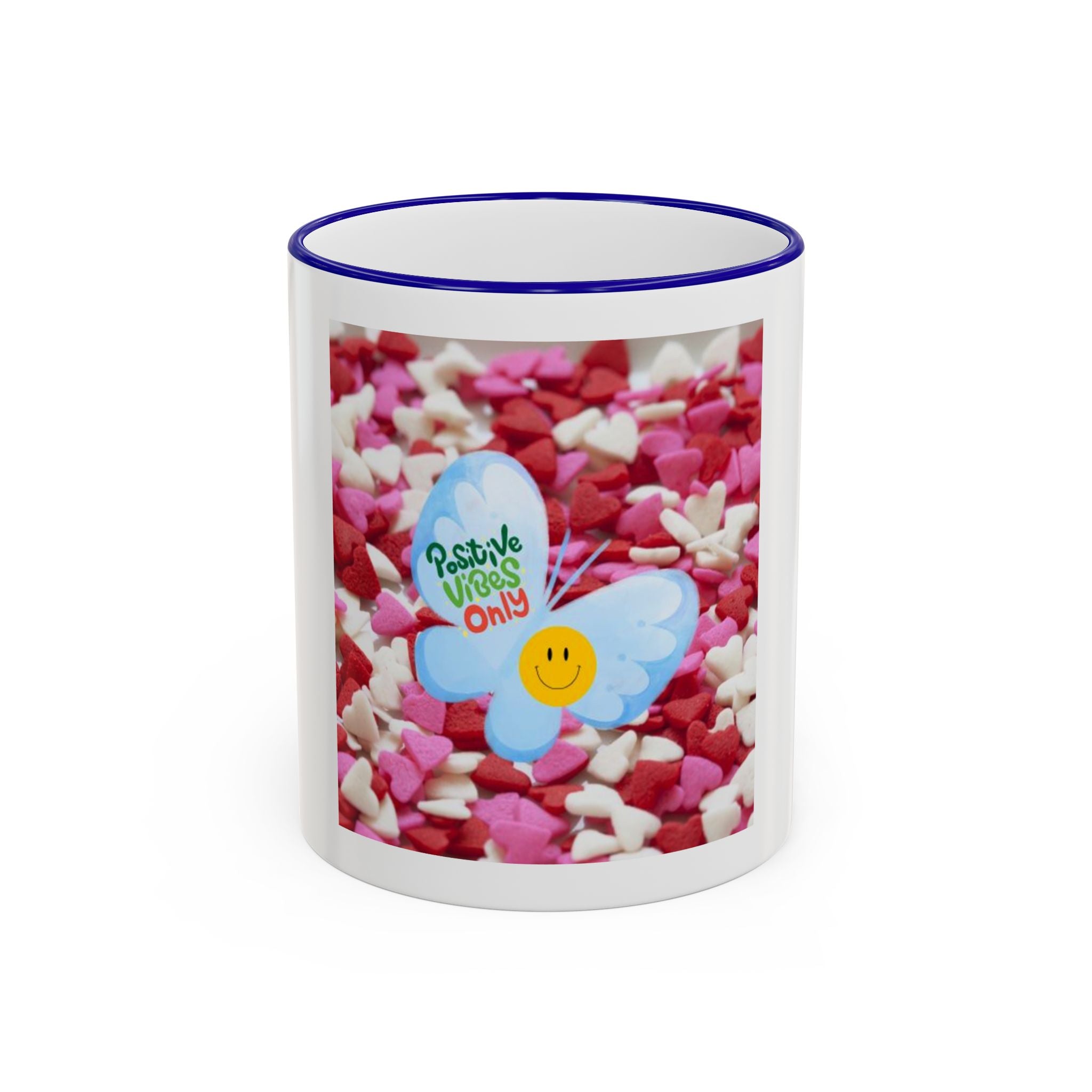 Positive Vibes Only Butterfly Mug — Handle Coffee Cup