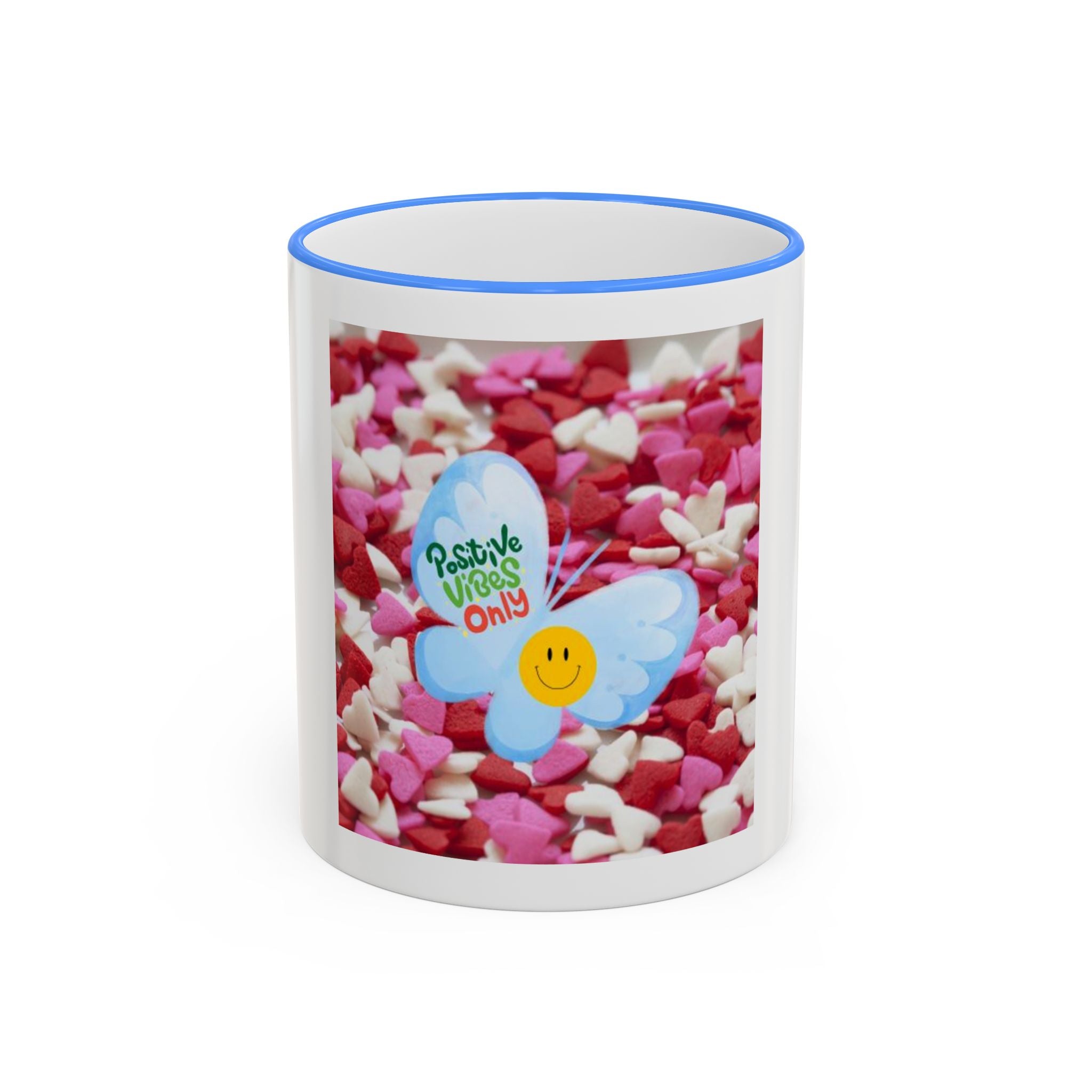 Positive Vibes Only Butterfly Mug — Handle Coffee Cup