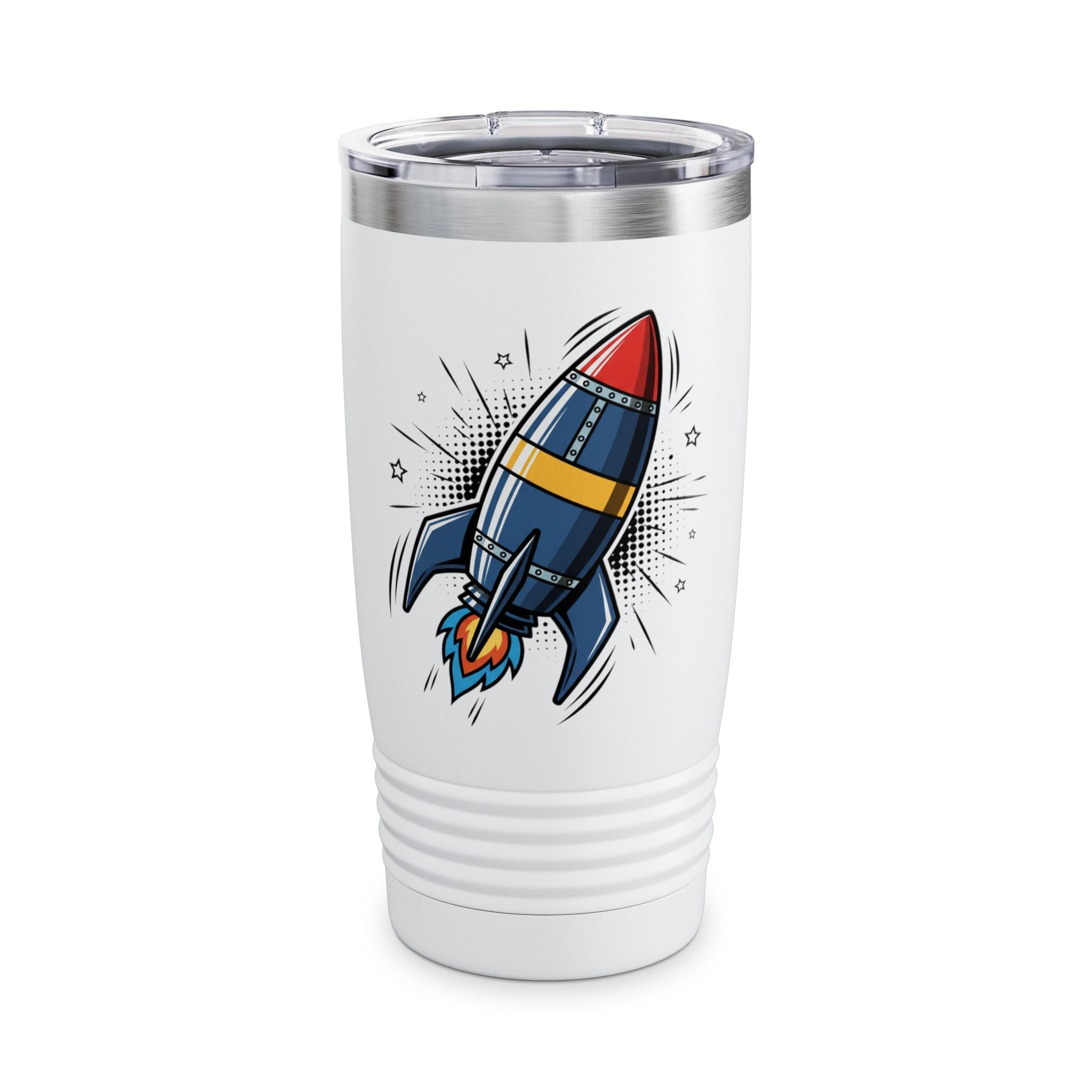 Rocket Graphic 20oz Tumbler — Insulated Travel Cup for Kids