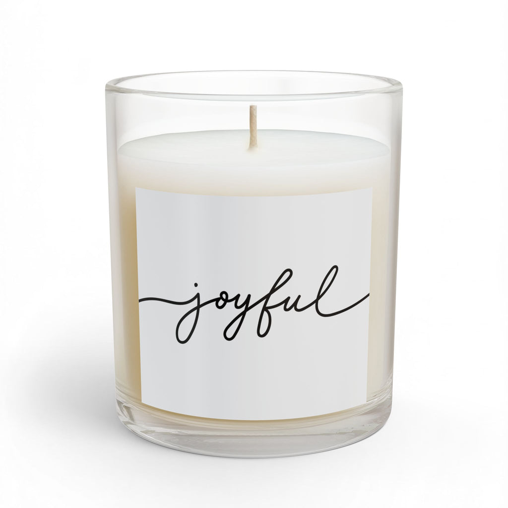 Joyful Scented Glass Candle — 11oz Decorative Holiday Candle