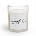 Joyful Scented Glass Candle — 11oz Decorative Holiday Candle