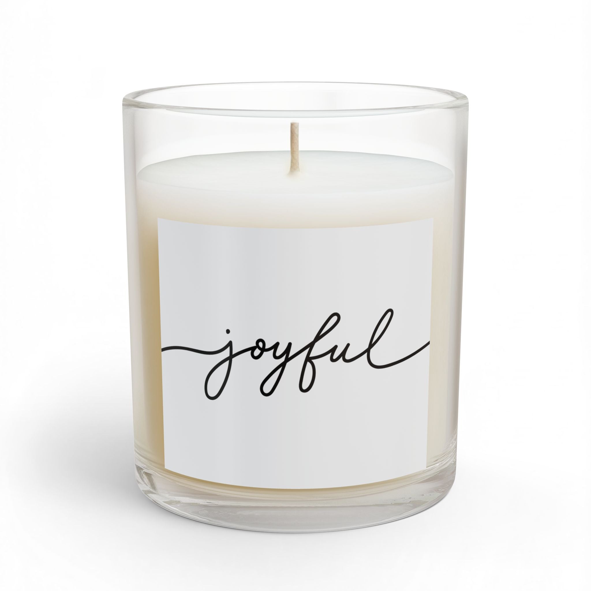 Joyful Scented Glass Candle — 11oz Decorative Holiday Candle