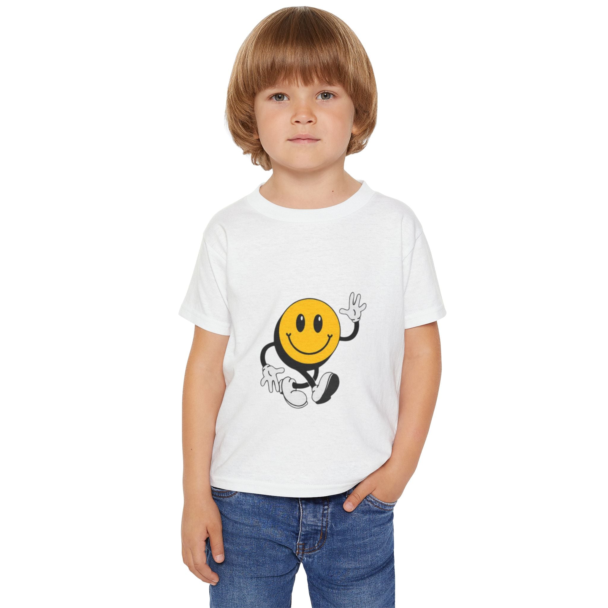 Smiley Face Toddler T‑Shirt — Retro Happy Emoji Kids Tee