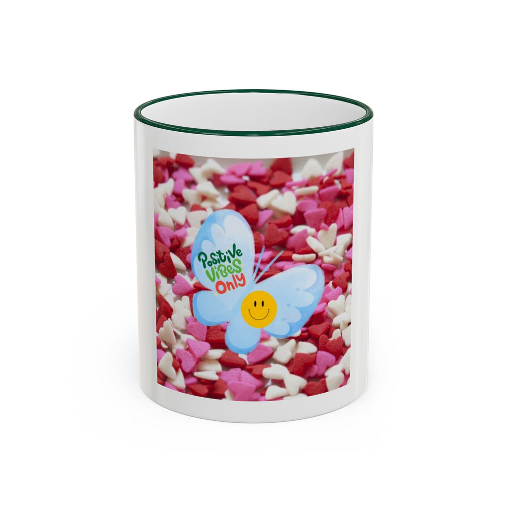 Positive Vibes Only Butterfly Mug — Handle Coffee Cup