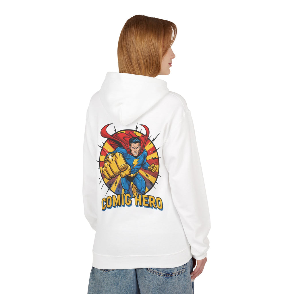 Comic Hero Hoodie — Retro Superhero Graphic Pullover