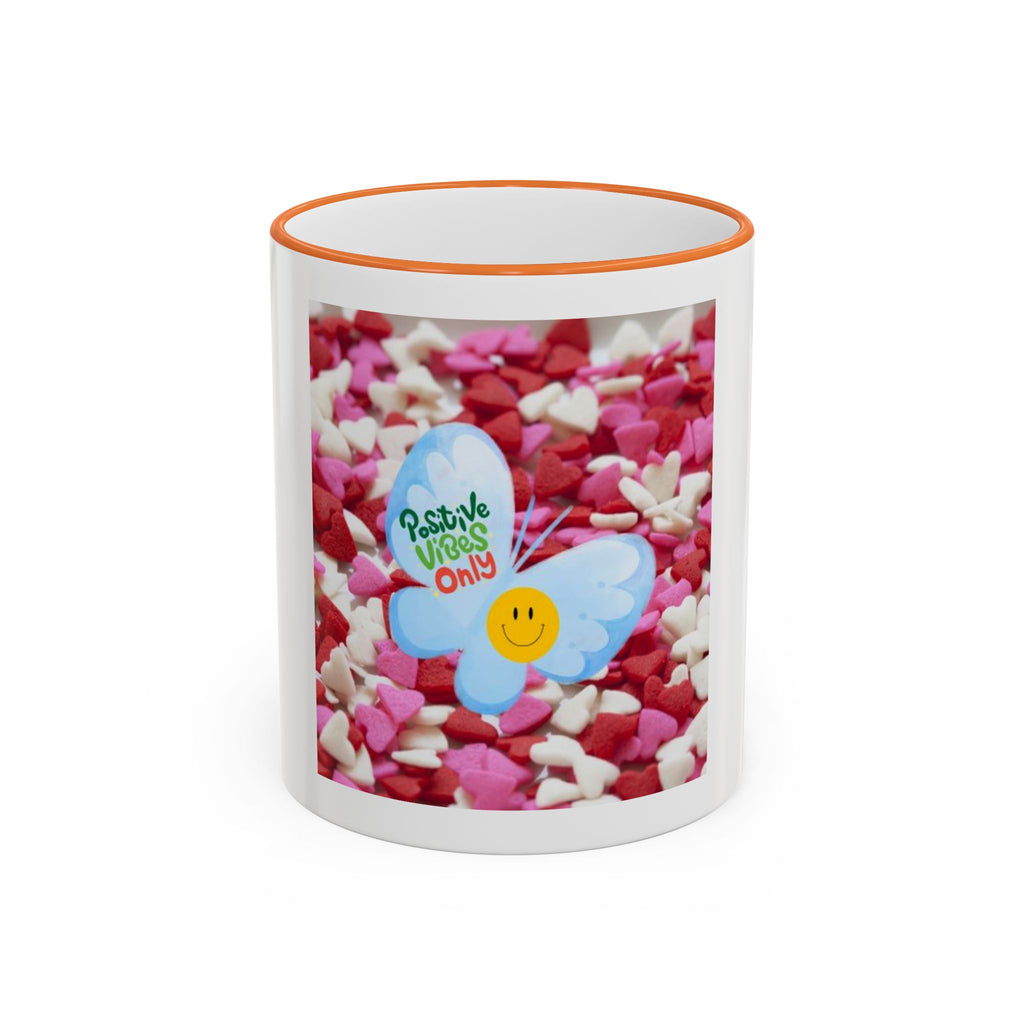 Positive Vibes Only Butterfly Mug — Handle Coffee Cup