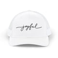 Joyful Snapback Trucker Cap - Script Embroidered Mesh Hat