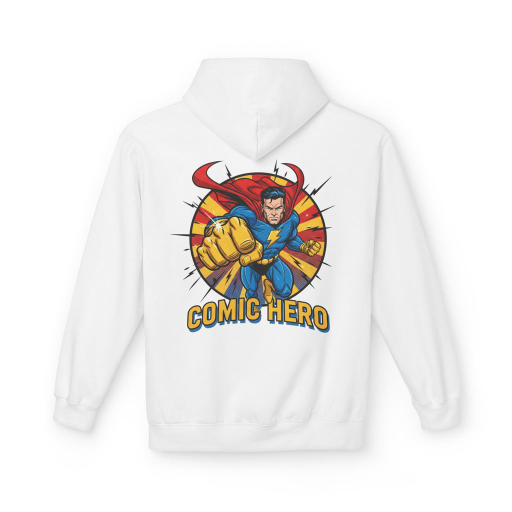 Comic Hero Hoodie — Retro Superhero Graphic Pullover