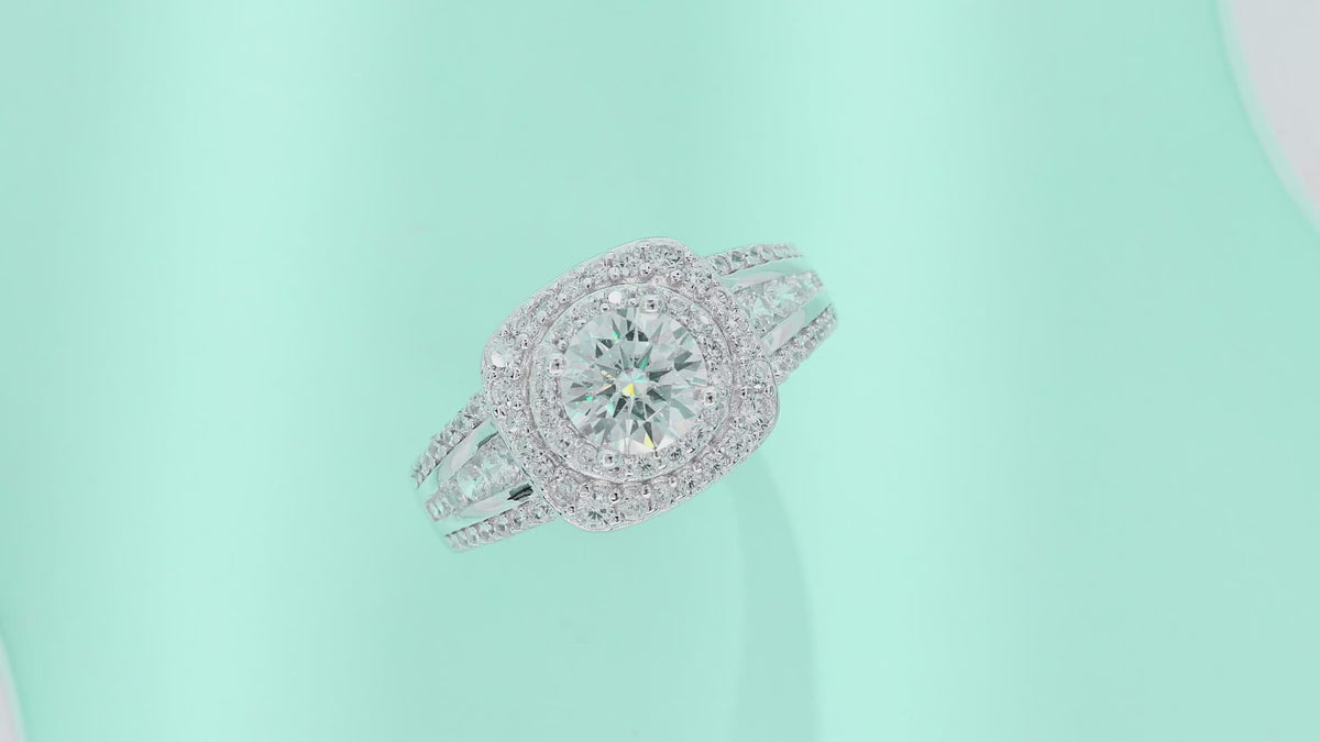 1Starry Sky Crown - A Fashionable Jewelry Ring Set With 1-carat Moissan Diamond S925 Sterling Silver And Platinum-plated Diamond Prohibit Tk Sales